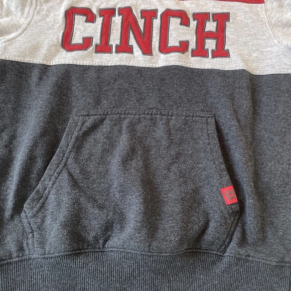 Cinch Children's Graphic Logo Pullover Sweatshirt Medium 10 Red Gray - Picture 2 of 6